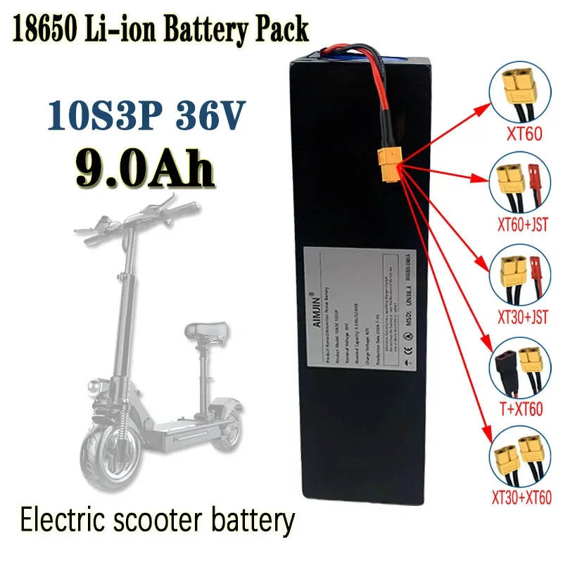 Batería de litio 9000 para patinete eléctrico, pila de 36V, 18650 mAh, 10S3P, M365