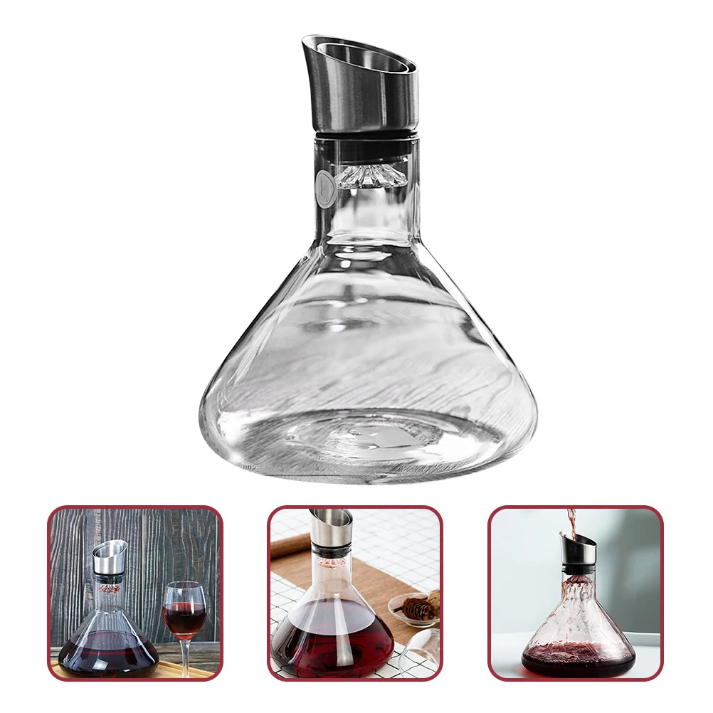 

LABRIMP Luxurious High Borosilicate Glass Wine Decanter Decorative Desktop Dispenser for Party Gifts
