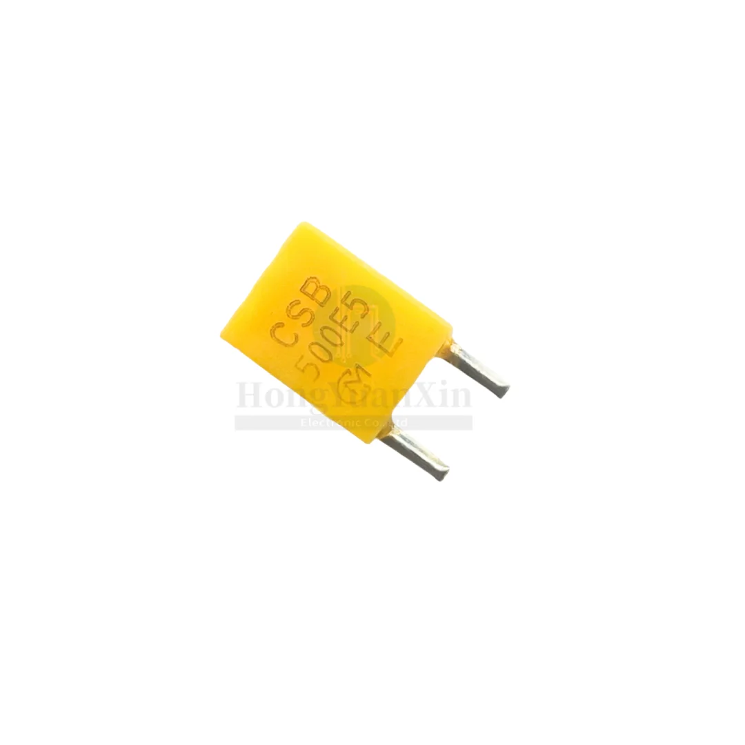 50pcs/ 500K ceramic crystal oscillator CSB500E 5 500E5 500KHZ vertical in-line 2-pin resonator