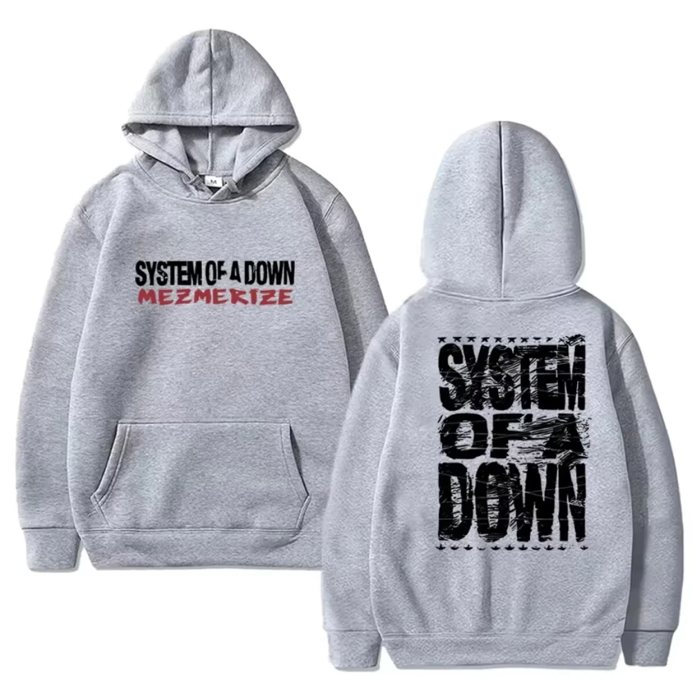 Bluza z kapturem Rock Band System of A Down Mezmerize 2025 Album Vintage Metal Streetwear Unisex Hip Hop Casual Męska Damska Nadrukowana