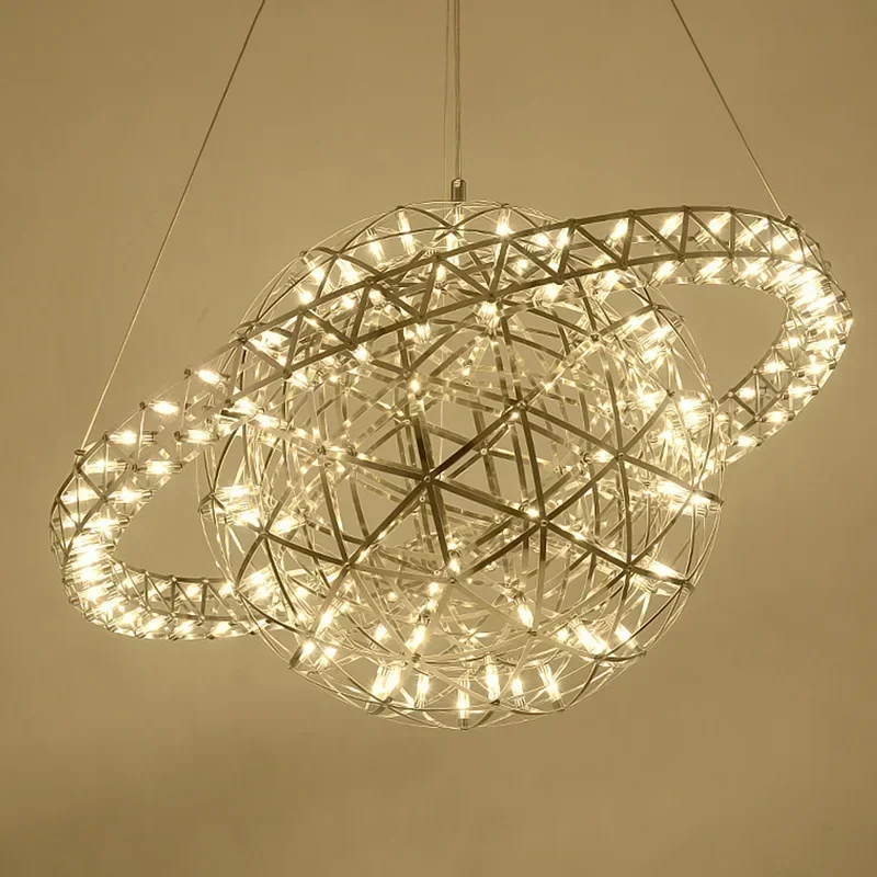 

Nordic Creative Pendant Lights Sky Star Spark Ball Lampshade Chandeliers Designer Living Room Cafe Staircase LED Home Decoration