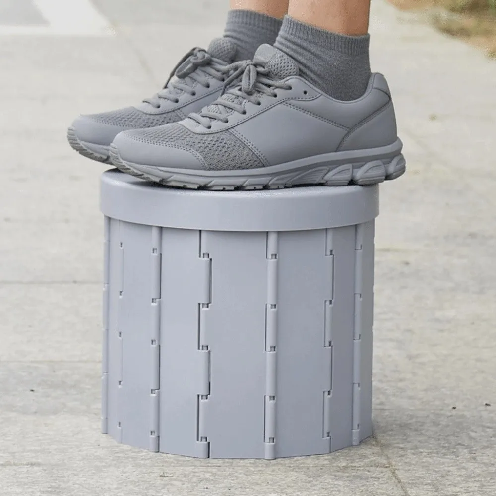 

Waterproof Outdoor Folding Toilet with Storage Bag with Curing Agents Portable Potty Easy To Store Large Loading Bearing