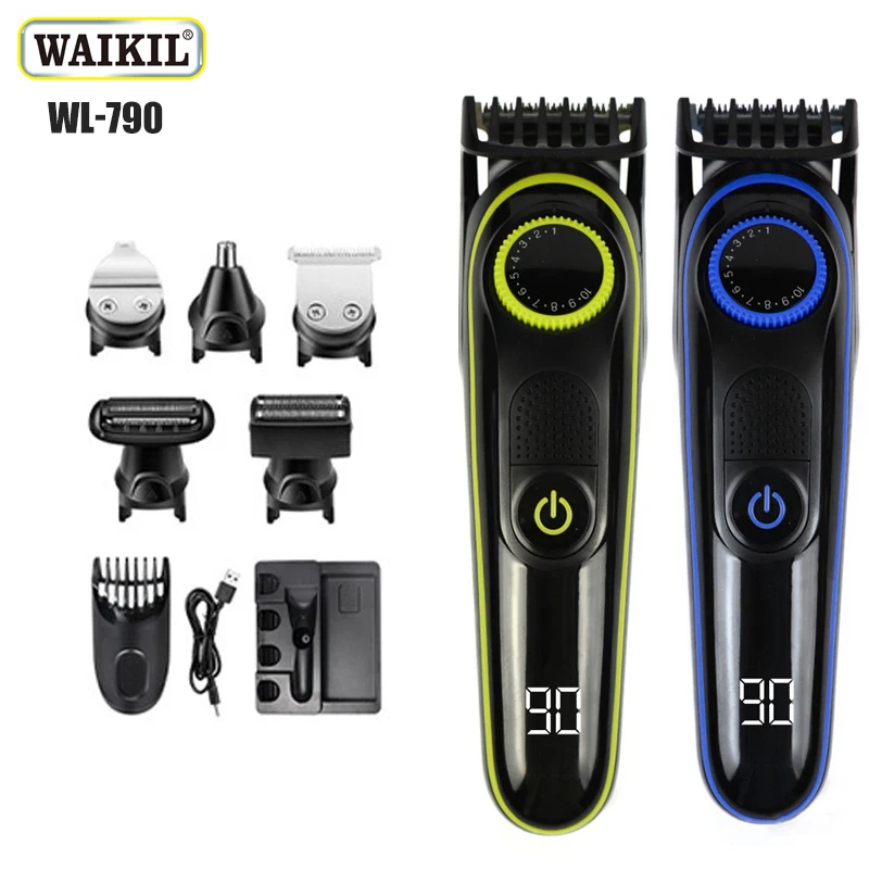 WAIKIL New Multi functional Five in One Men's Hair clipper Nose Hair and Beard Repair Tool Multi level Adjustable Hair Barber