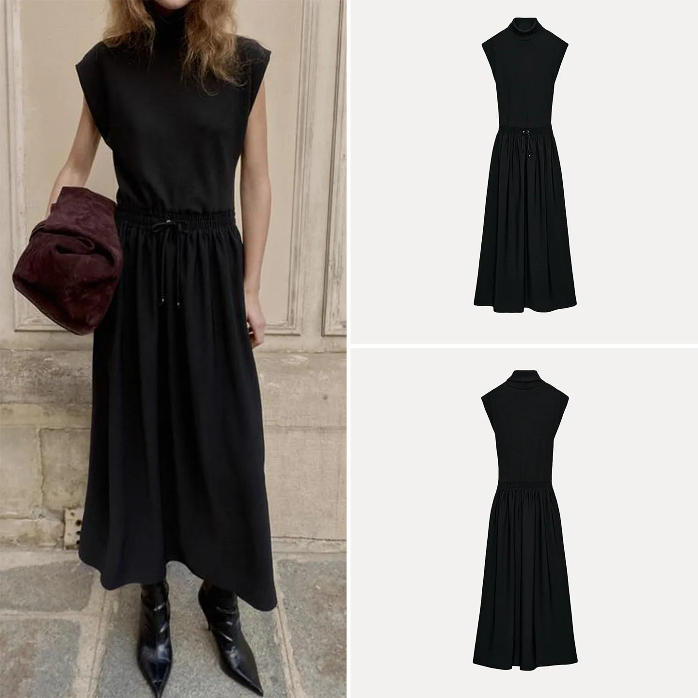 Faionable Long Spliced Dr Ele Aosphere Damenbekleidung 2025, Herbst, neue Marke Sle Z, andere Stoffständer-F...