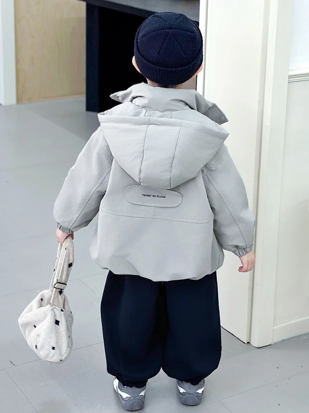 

Thiened Хлопковое пальто с капюшоном для мальчиков Jaet ey Canvas, осенне-зимнее пальто, молодежное модное длинное пальто-стойка на молнии све