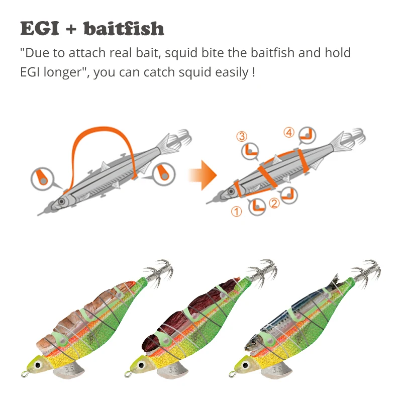 New Fishing Lure Squid Jig Bundled Luminous Webfoot Octopus Egi Cuttlefish Hook Artificial Hard Bait Saltwater Sea Shrimp Lure