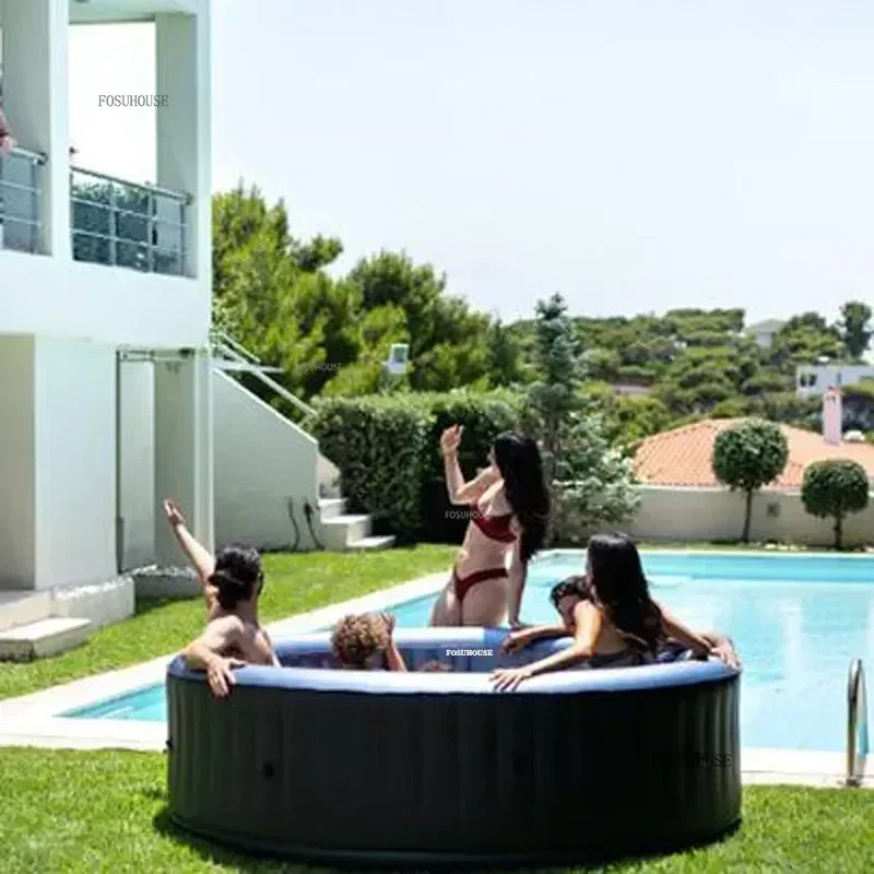 Bañera con calefacción moderna, baño de Sauna, bañera inflable para adultos, Spa de aguas termales, patio, producto para exteriores, Jacuzzi plegable portátil