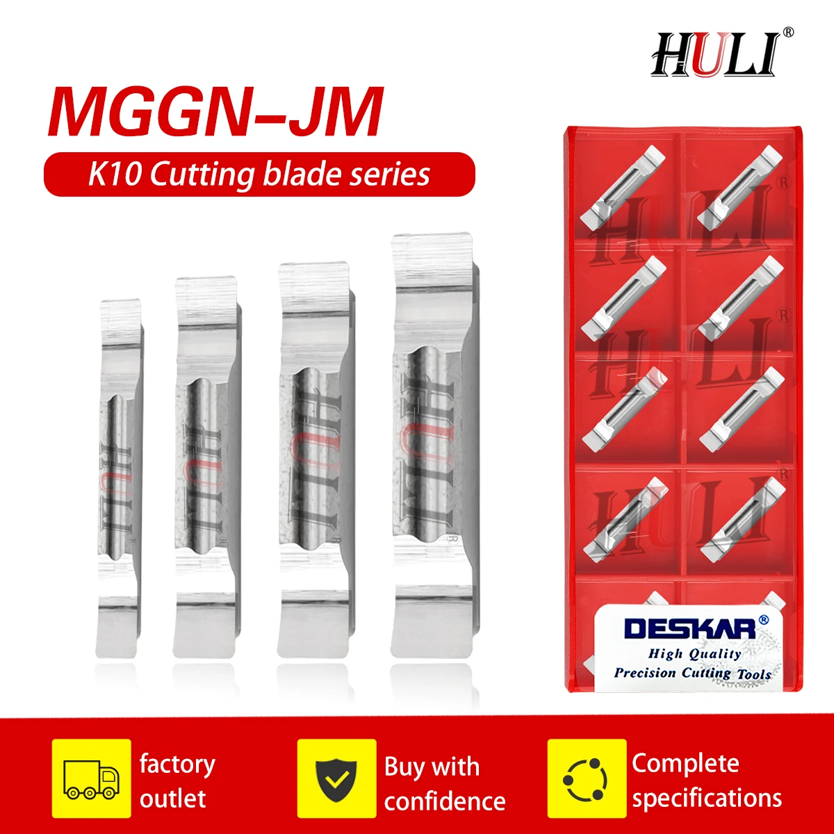 

DESKAR CNC lathe Numerical Control Grooving Blad MGGN150-JM/200-JM/250-JM/300-JM K10 Suitable For Aluminum And Copper Processing