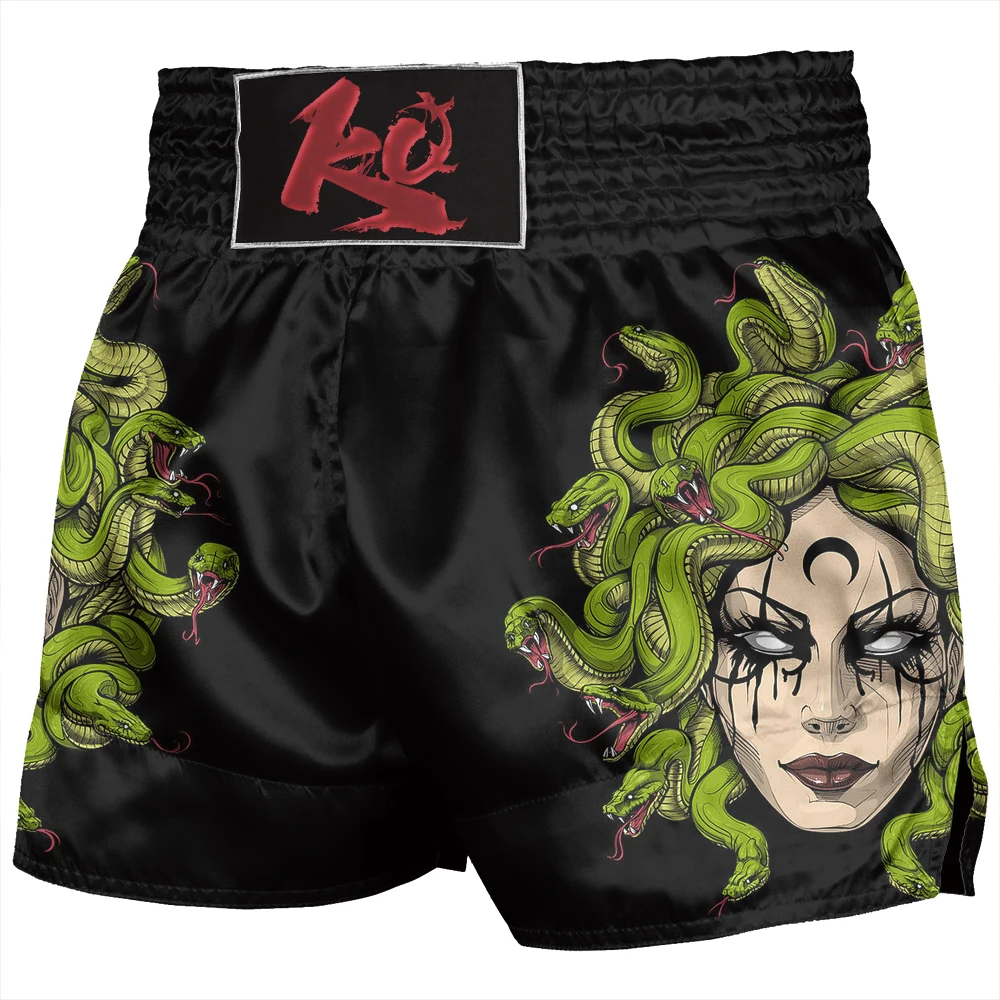 Women's Men's Thai Boxing Shorts Children's Lightweight and Breathable Boxing Shorts Printed Ground Scratch Sanda MMA Shorts