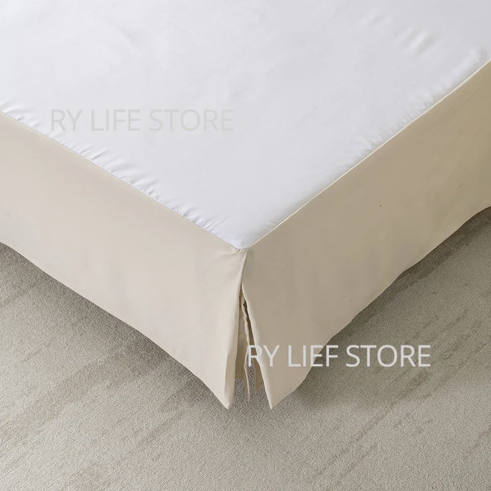 Solid Color Home Hotel Bed Skirt with Surface Twin/Full/Queen/King Size Bed Cover Bedsheet Split Corners Bed Skirt