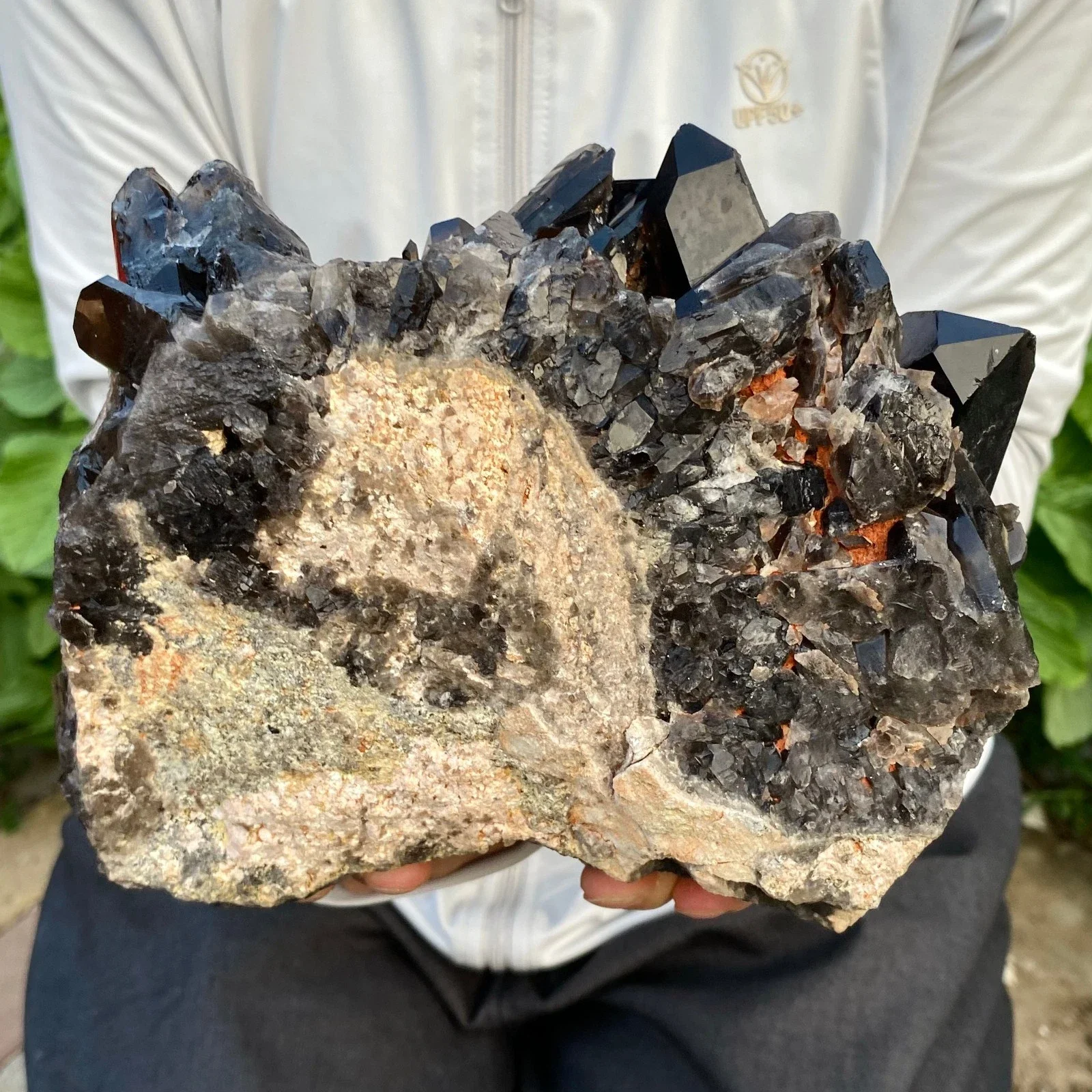 Large!   Natural Formed!   Smoky Black Quartz Cluster, Crystal Black Ore Cluster, Mineral, Spiritual Energy, Healing Cluster