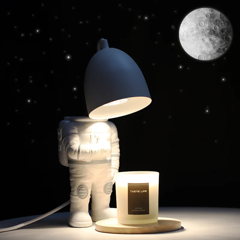 Astronaut Dimmable Table Lamp for Living Room Bedroom Lamp Angle Adjustable Desk Light Fixtures Home Decor Kids Holiday Gifts