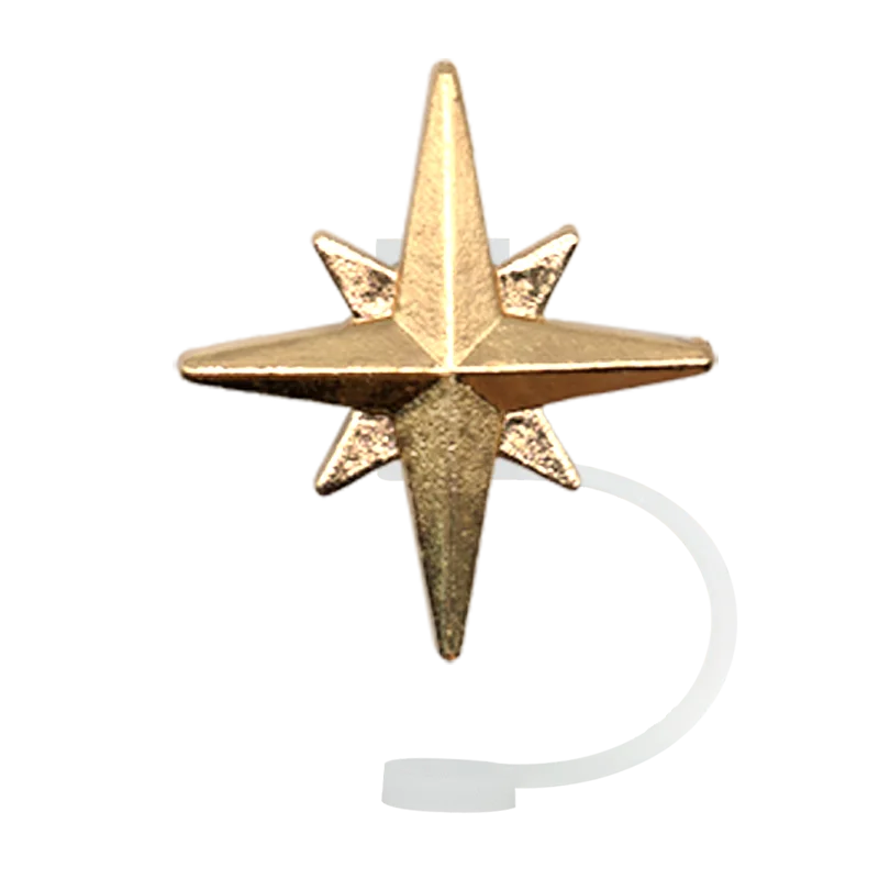 1/12PCS Gold Silicone Straw Cover,8mm Metal Kawaii  Straw Topper Butterfly  Plug for Girls, Dustproof Straw Cap Accessories