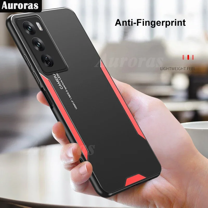 Skinlee für Oppo Reno 12 Pro 5g Gehäuse Aluminium Metall Stoßstange stoß feste Silikon abdeckung für Oppo Reno 12f 4g/5g Rücken gehäuse