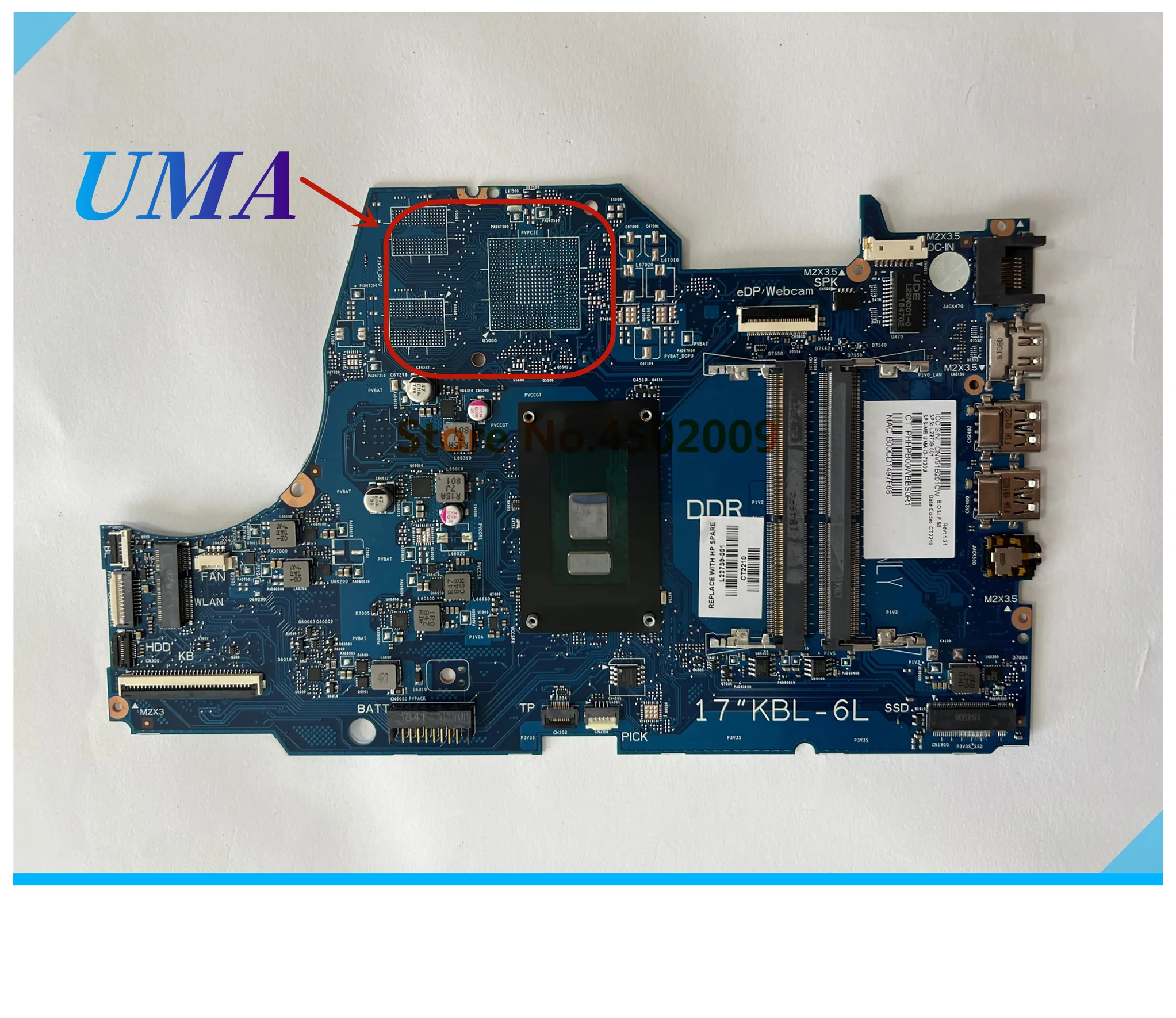 6050A2982701-MB-A01 L22747-601 For HP 17-BY 17Q-CR 17Q-CS Laptop Motherboard With I3 i5 i7 CPU UMA/AMD 2GB GPU DDR4 Mainboard