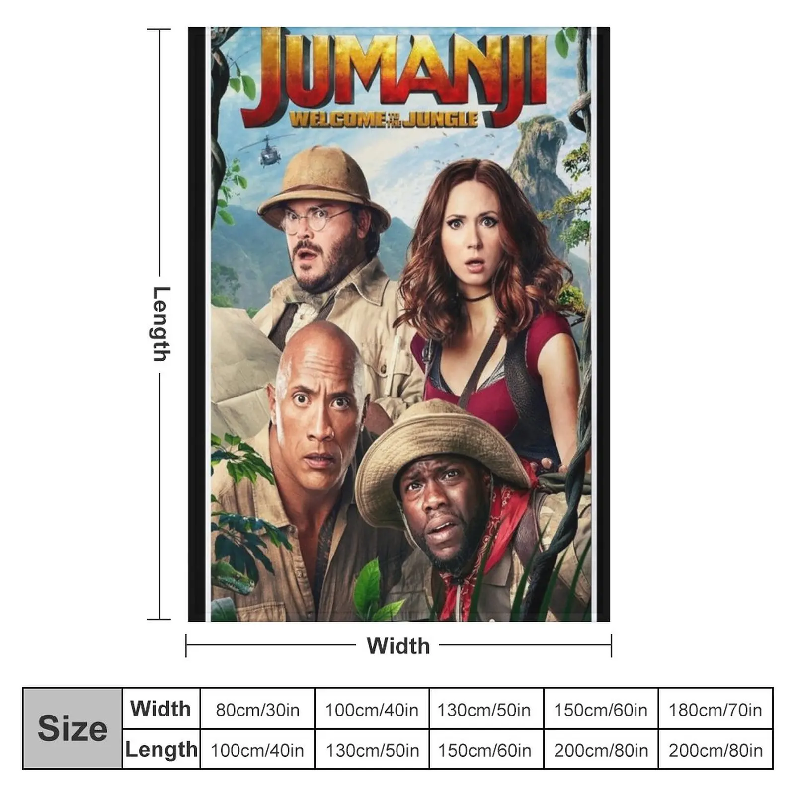 New jumanji Throw Blanket Luxury St Blanket Thermal Blankets For Travel