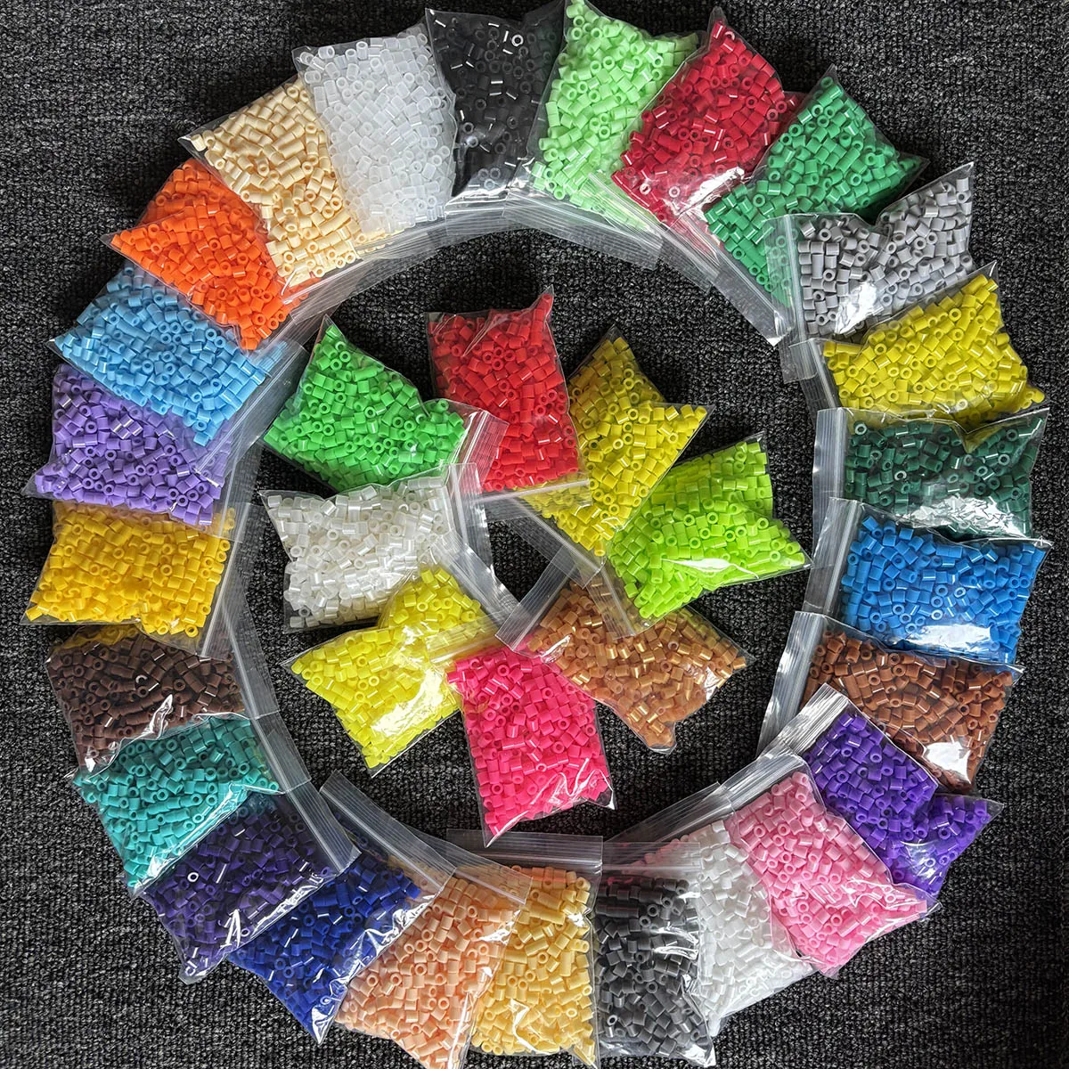 10pcs/bag 5mm Fuse Beads 3D Pixel Puzzle Toy Ironing Beads Melting Beads For Children Toy Handmade DIY Crafts Decors