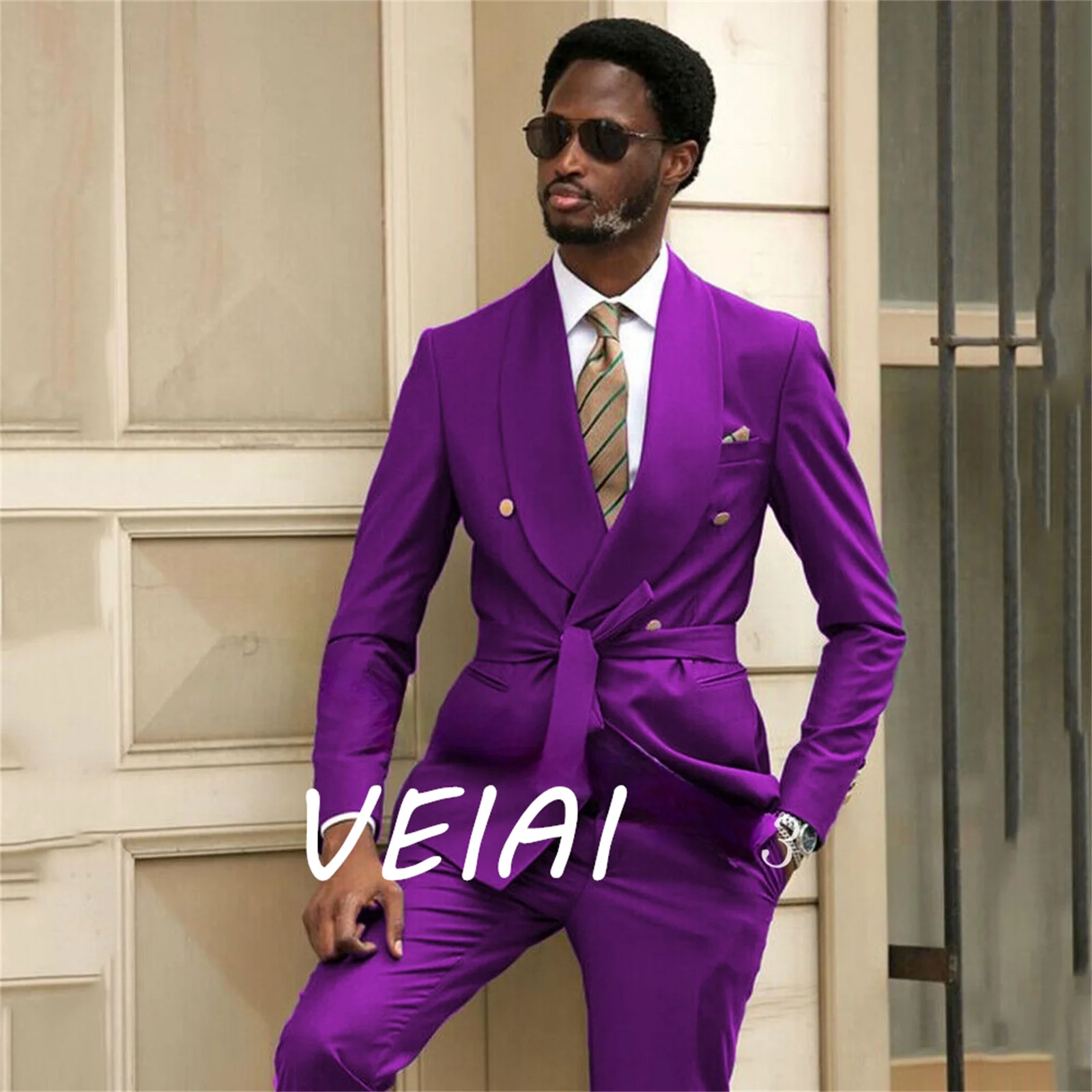 

CustomizedLatest Men Suits Blazer Pants Designs Slim Fit Double Breasted 2 Pieces Best Men Wedding Tuxedos Groom Wear Trajes De