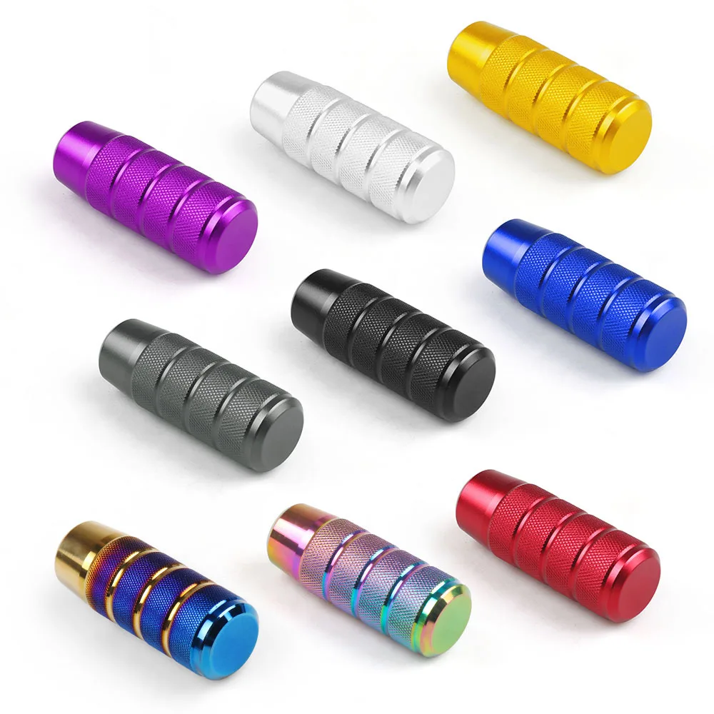 Car Universal Gear Shift Knob MT Gear Stick Lever Shifter Knob Handle Color Red Black Gold Blue Purple Aluminum 9cm