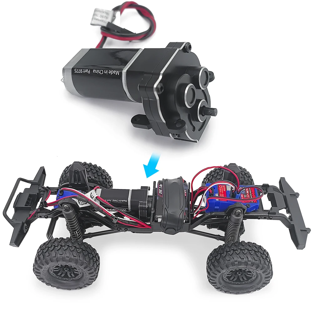 YEAHRUN Aluminiowa skrzynia biegów z przekładnią wewnętrzną do części samochodowych 1/18 TRX4M RC Crawler