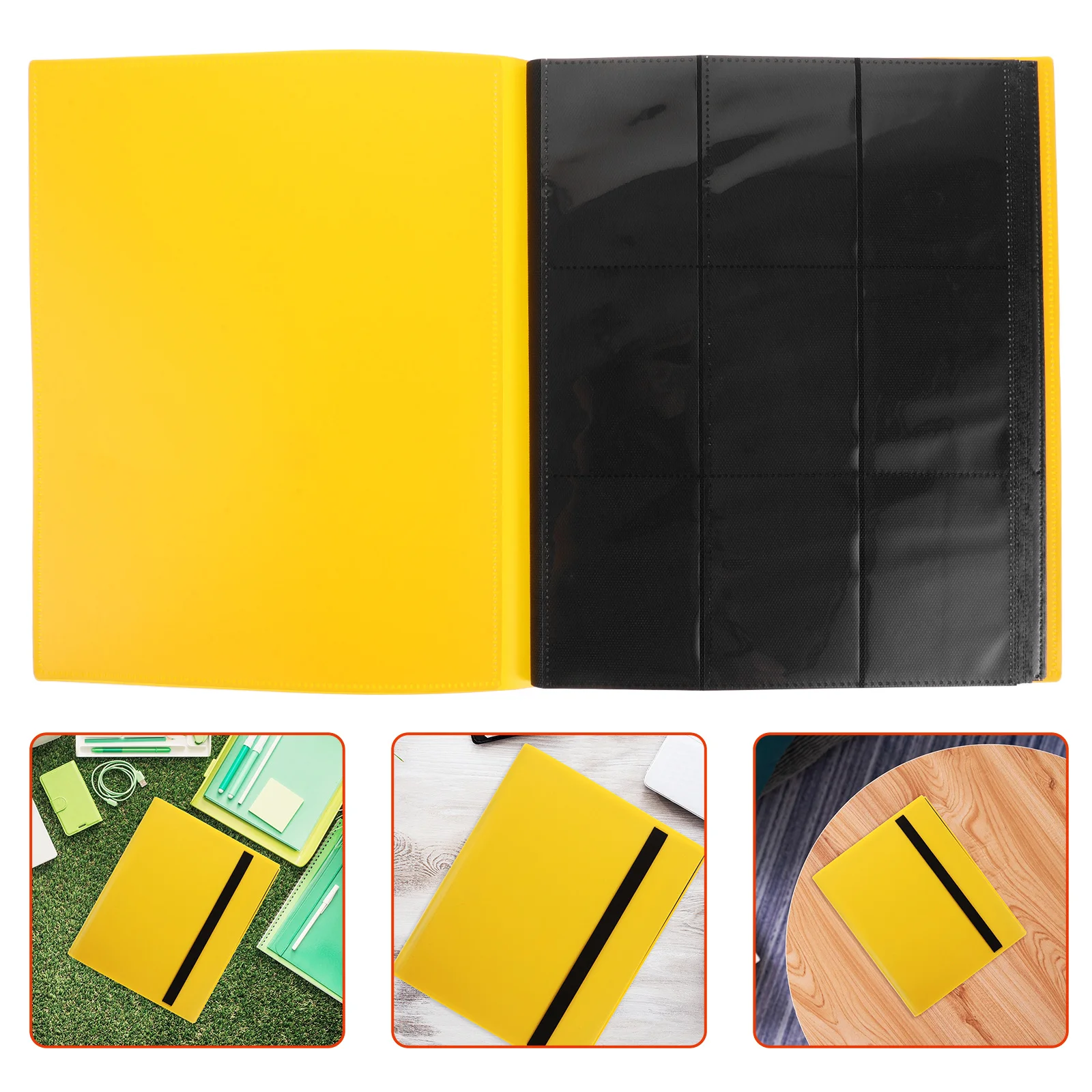 

Waterproof Trading Card Binder Collection Album Folder Strap Portable Organizer for Sports Baseball Football Game Cards