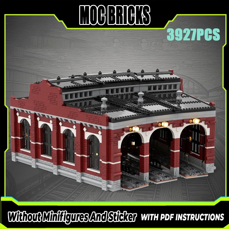 

Exquisite new product MOC building block building model train maintenance station technology modular children's toy gift DIY set