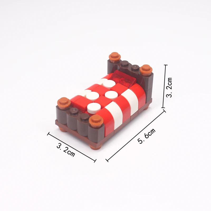 MOC-Bausteine, Möbel und Dekorationen für Wohnzimmer und Schlafzimmer – Bett, Bücherregal, Sofa, Computertisch, kleine Pflanzgefäße, Spielzeugmodelle. – Detail 21
