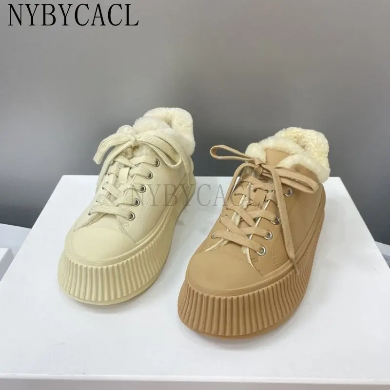 2023 autumn and winter new casual shoes winter ladies thick sole shoes lightweight warm shoes soft shoes women flat Fashion shoe