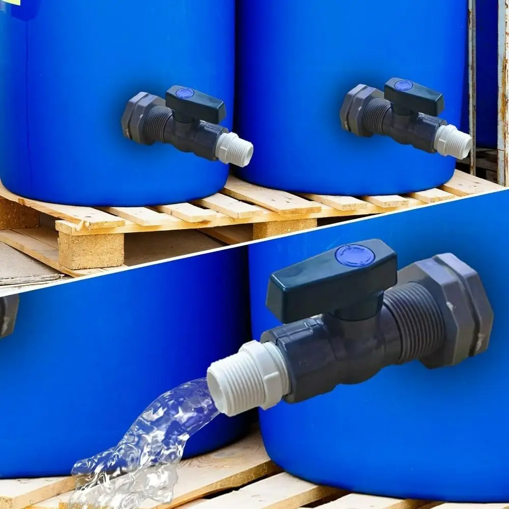 

Thread Seal Tape Rain Barrel Faucet Valve Kit Durable Plastic Garden Diverter Kit Sealing Performance Hard