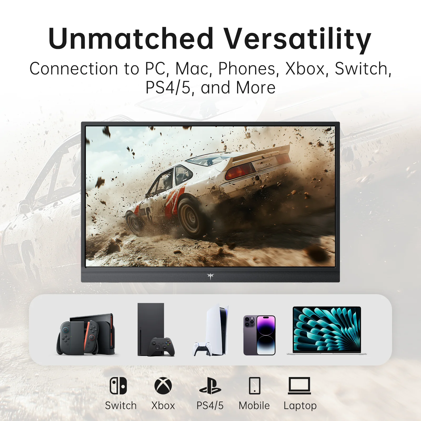 KTC Portable Monitor 15.6 Inch, FHD 1080P Travel Laptop Monitor Extender Second Monitor Screen for Laptop Phone Xbox Mac Switch