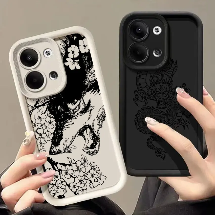 

Fashion Fox Dragon Tiger Phone Cases For Oppo Reno 14 13 12 11 F 10 5G 6 7 8 Pro Plus Cover 8T 7Z 8Z 14Pro Soft Shockproof Funda