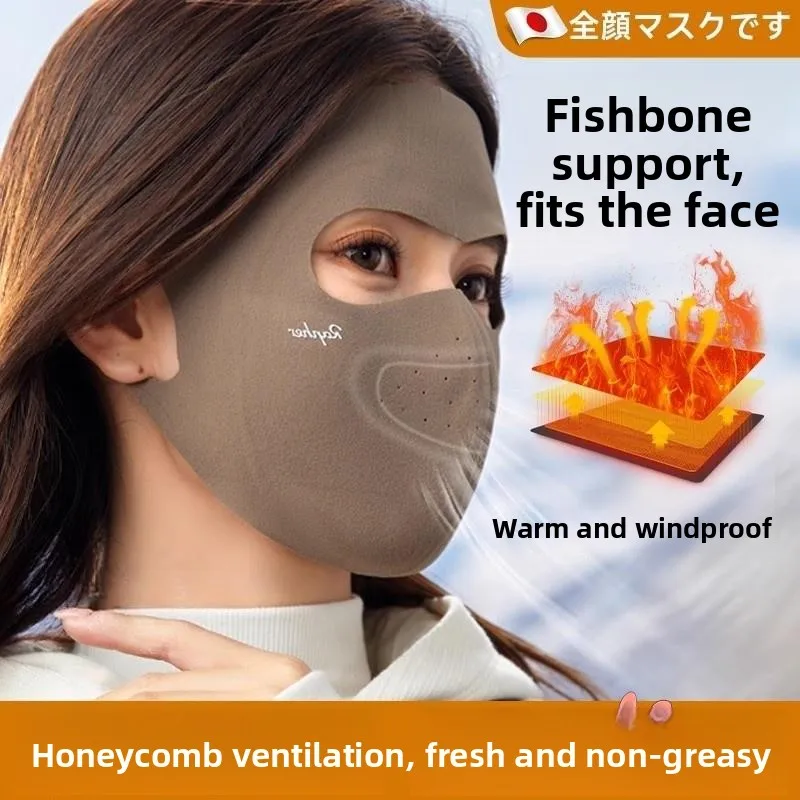 

Warm Winter Face Mask Women's Full Face Gini High Aesthetic Tee Dimensional Windproof Coldproof Cycling Breathable Hole Fac...