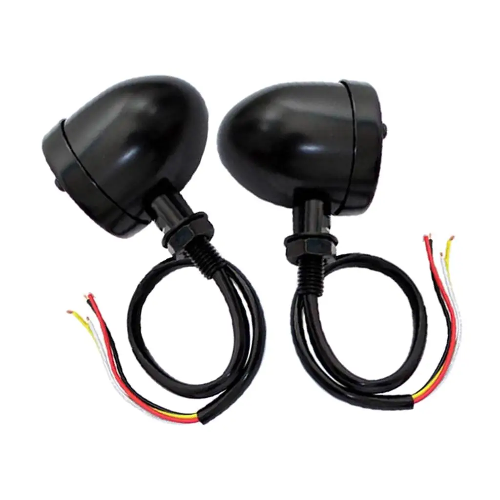 

Пара черных металлических индикаторов мотоцикла в сборе