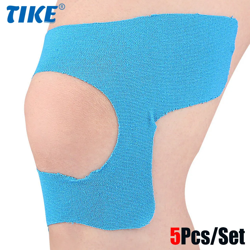 5Pcs/Set Precut Kinesiology Tape for Knees – Elastic Knee Support Stability, Waterproof Breathable, Hypoallergenic Athletic Tape