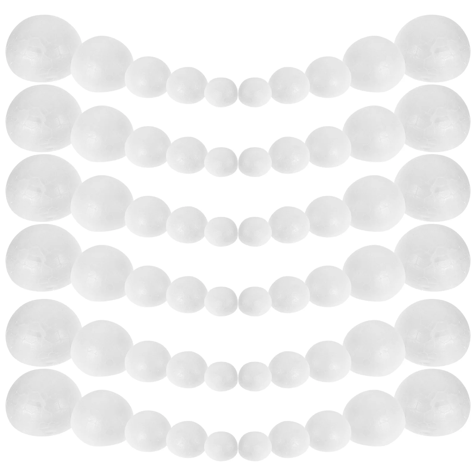 150 Pcs Children DIY Foam Balls for Crafts Semi Circle Foams Christmas Party Festival White Bride