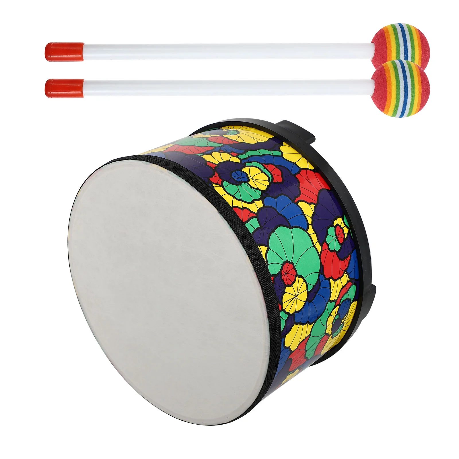 Floor Tom Drum for Kids Toy Baby Rattles Educational Plaything Musical Instrument Wooden Child