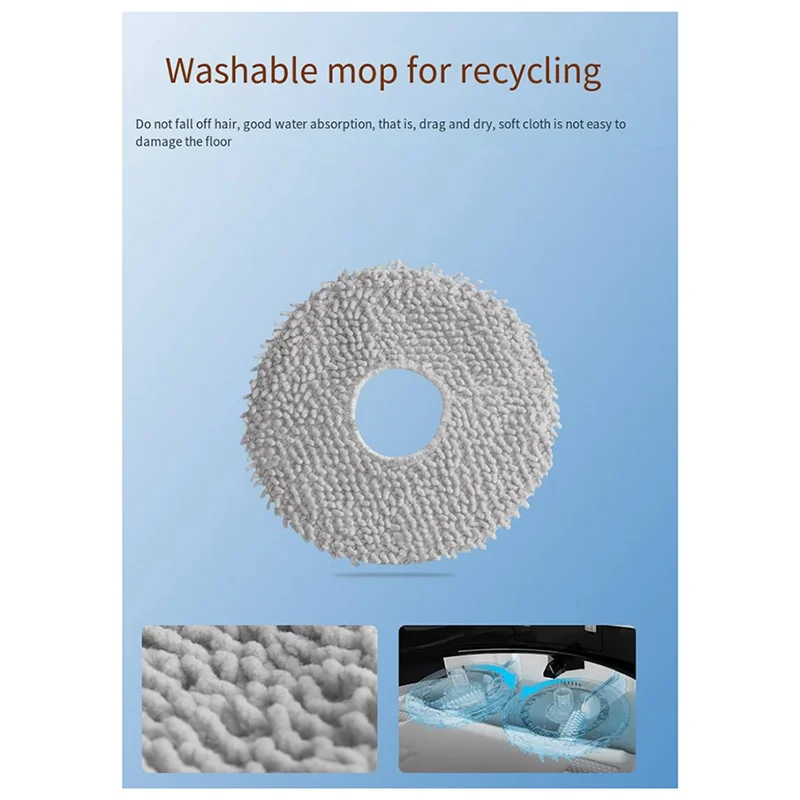 Suitable For Mijia All-Round Sweeping And Mopping Robot M30 PRO Replacement Accessories Rolling Brush Filter Rag Dust Bag-A54Q
