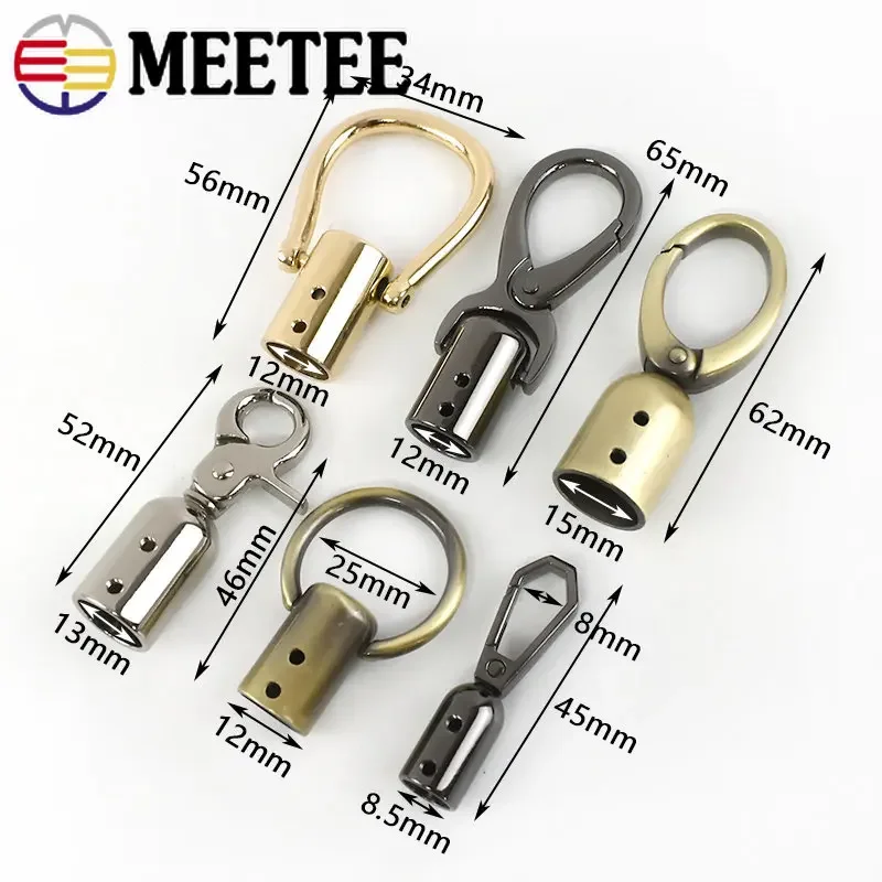 2/4/10Pcs Bag Strap Connector Hanger Metal Buckles for Handbag Cap Clasp Chain Stopper Cord Hooks DIY Hardware Accessories