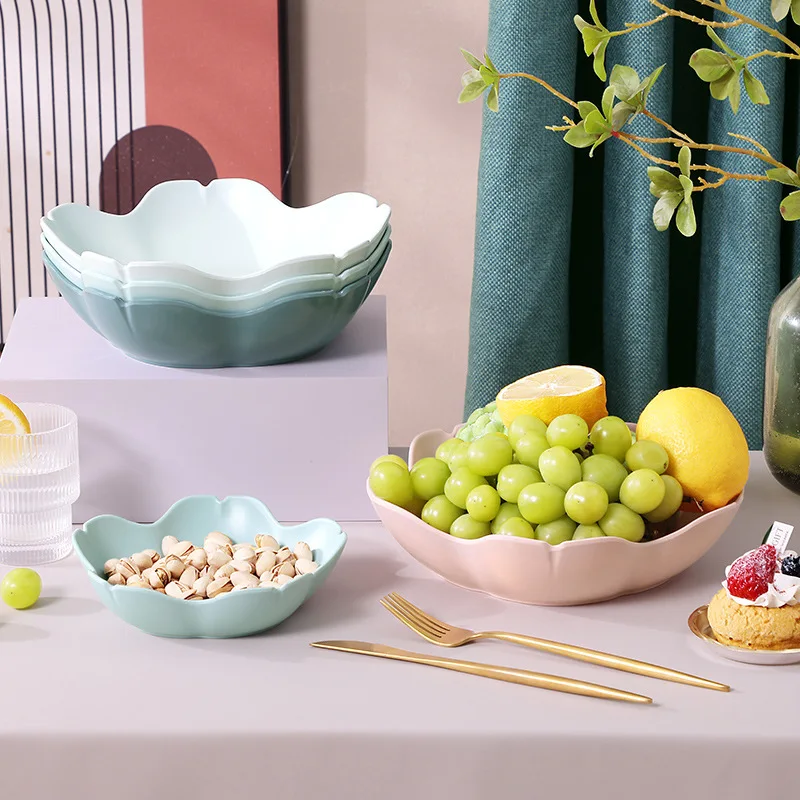 Sakura Fruit Plate Melamine Snack Tea Treat Fruit Bowl Luxury Light European Style Seed Nut European Fruit Plate - view 4