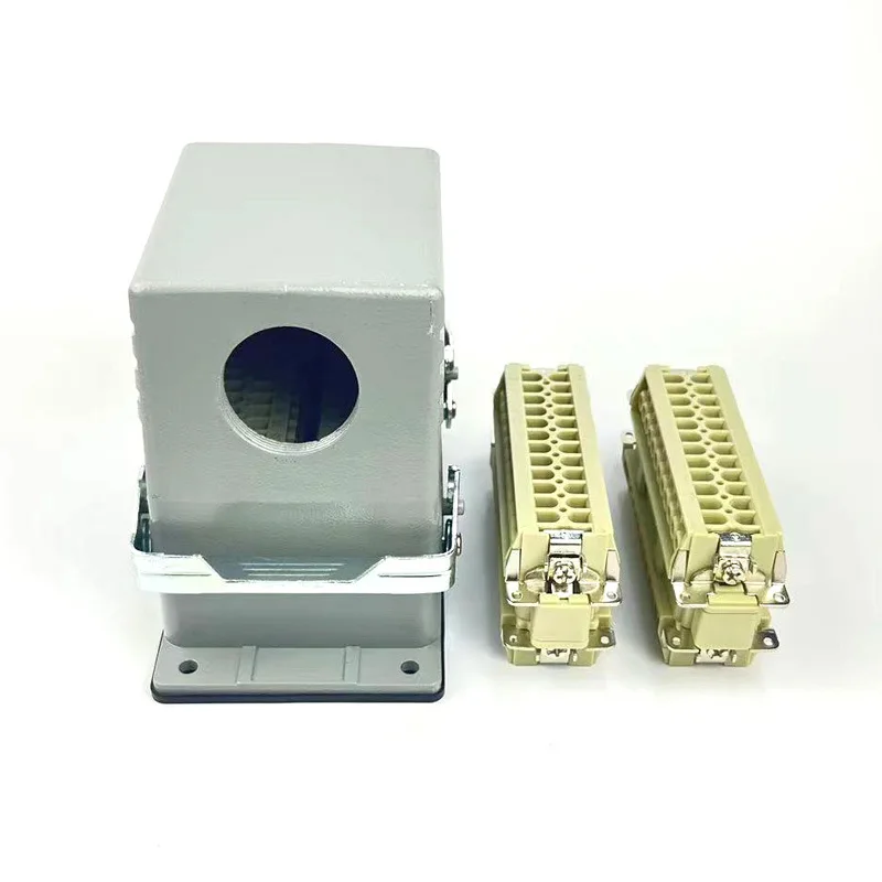 Rectangular Heavy-duty Connector HDC-HE-48-1 Industrial Waterproof Aviation Plug Socket 35A Hot Runner Terminal
