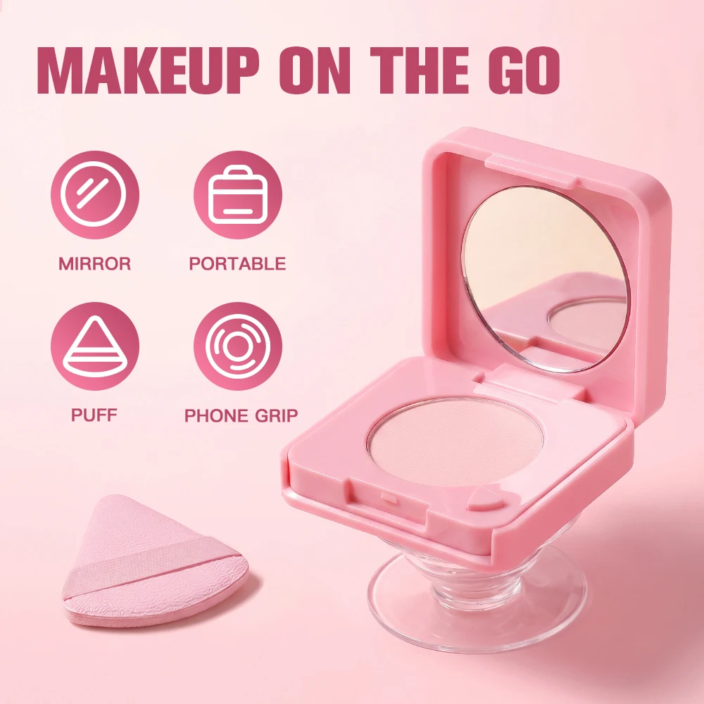 Pressed Brightening Setting Powder Phone Grip Blurred 12h Oil Control Brighten Lift Setting Powder & Phone Grip 2 In 1 Cosmetics