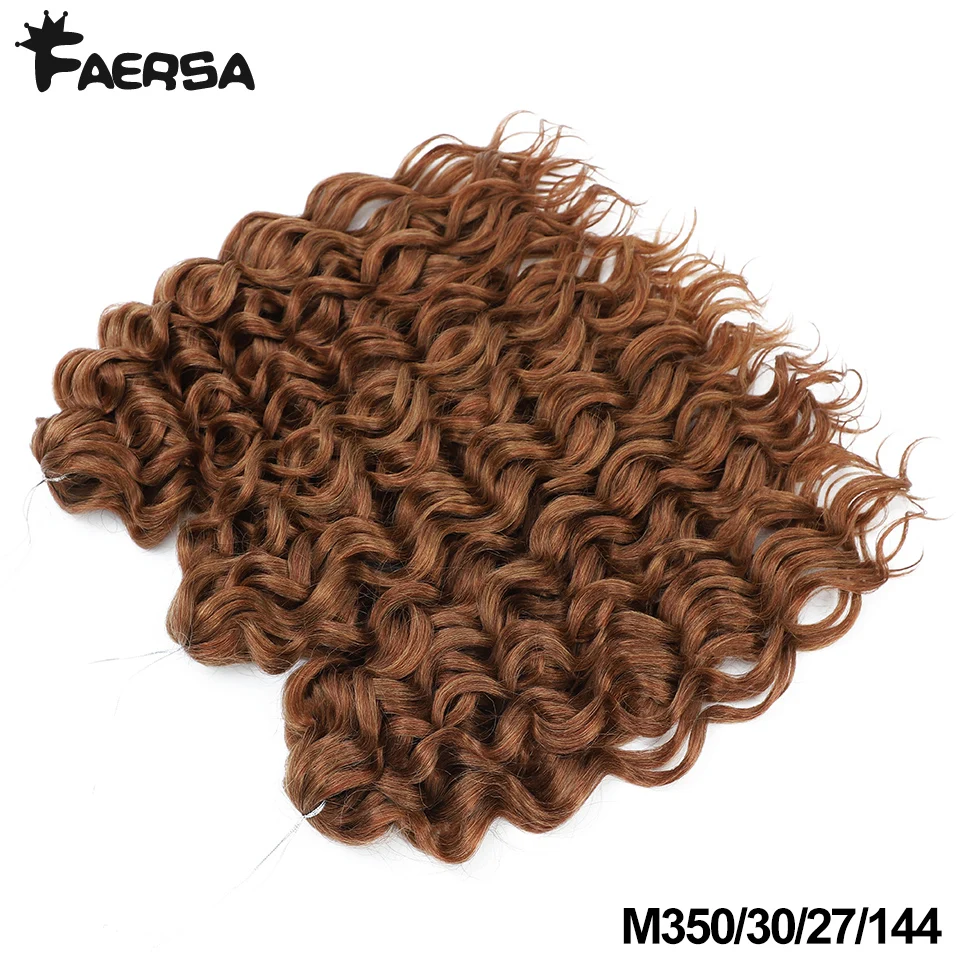 Tief gewelltes Twist-Häkelhaar, Afro-Locken, Wasserwellen-Häkelzöpfe, synthetische lockige Flechten-Haarverlängerungen für Frauen, 45,7–61 cm – Detail 13