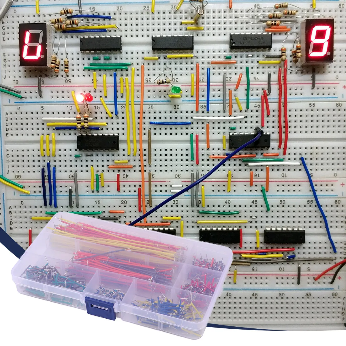 560Pcs Jumper Wire Breadboard Wire Set 14 Lengths Assorted Preformed Flexible Reusable Solderless Cables Ideal for Circuit