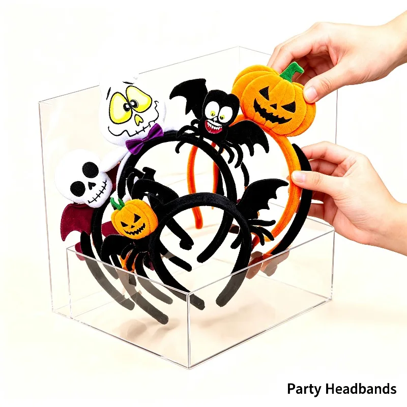Premium Material Perfect Design Headband Set Pumpkin Spider Bat Costume Accessory Perfect for Party Masquerade