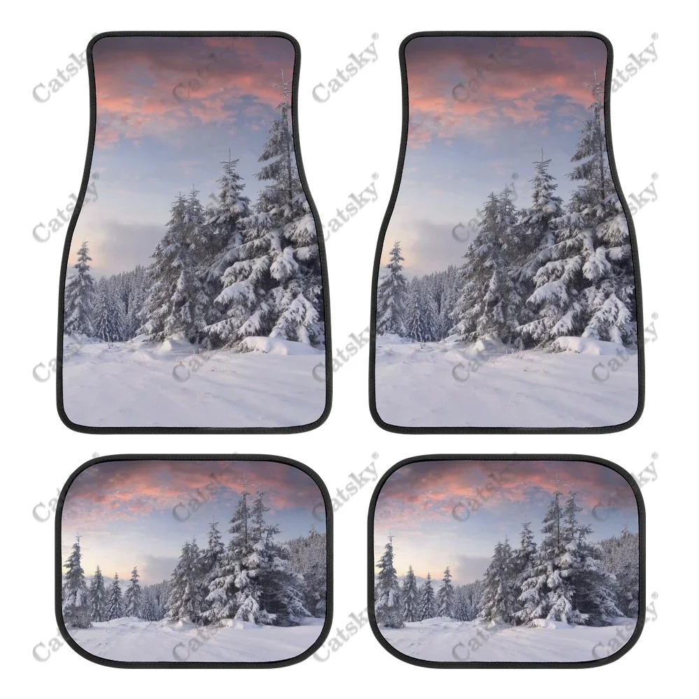 

landscape plant mountain Car Floor Mats Carpet Non-Slip Rubber Mats 4-Pack for Car Accessories SUV Truck Floor Mats