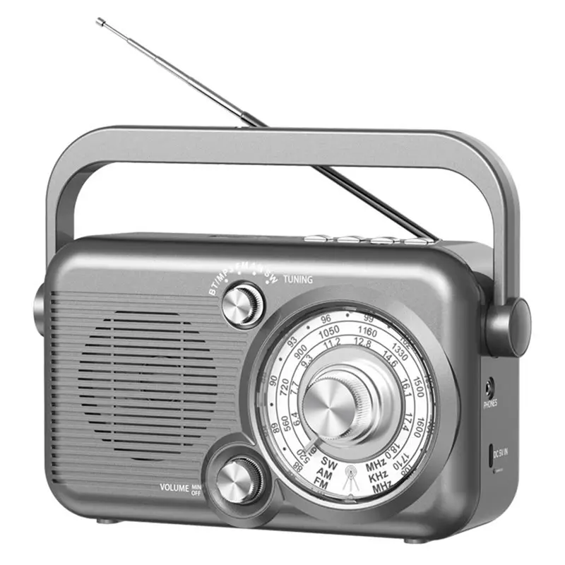 

B24B TF Card U Disk Playback Portable Radio Full Band AM/FM SW Radio Music Player Bluetooth 5.3 Wireless Speaker Outdoor