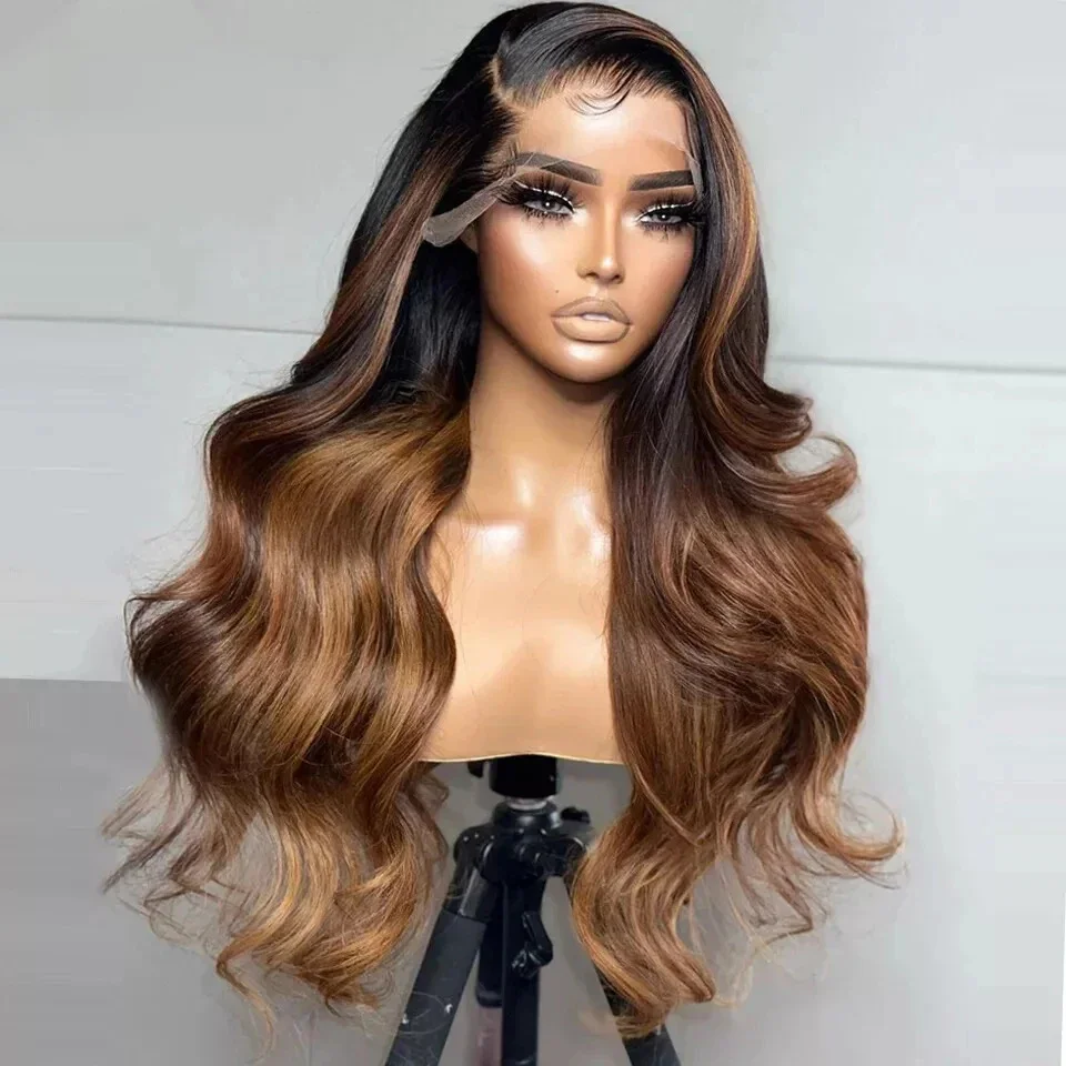 

Свободная часть Объемная волна Ombre Коричневый 26 дюймов Бесклеевой 5x5 Шелковая основа Еврейский парик из человеческих волос Детские волосы HD Кружева Европейские волосы Предварительно выщипанные