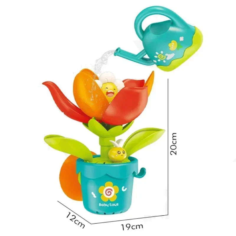 Baby Funny Water Game Bath Toy Sunflower Bathroom Shower Spray Water Bathroom Bathtub Toy Fun Water Spray Sprinkler Toy