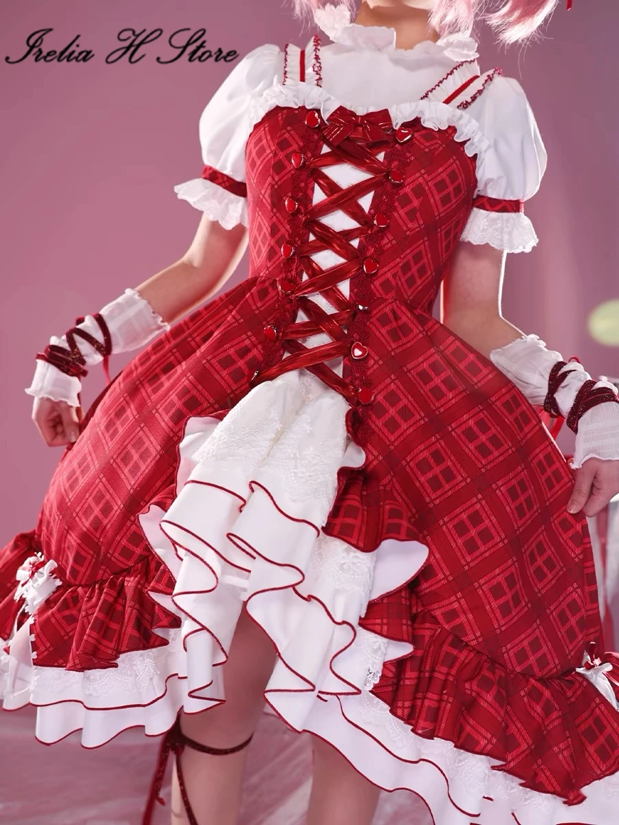 {in stock}Irelia H Store Shugo Chara!Cosplays Hinamori Amu Cosplay Costume Anime Date Amu white and red dress female