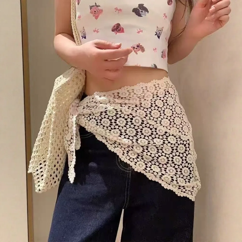 

Fashion Hollowed-out Fart Curtain Pretty Slim Fit Hip Curtain Multi-functional Decor Women's Shawl Women